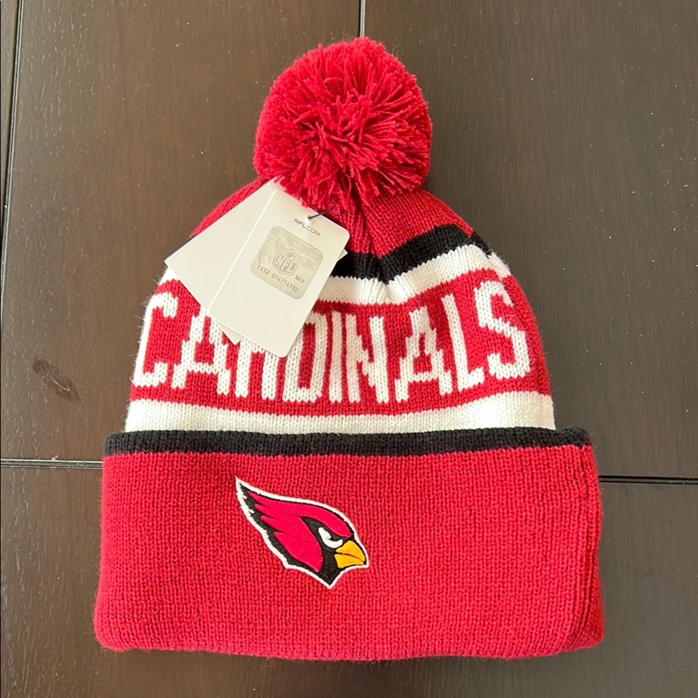 NEW Red Cardinals Beanie with Pom for boy or girl